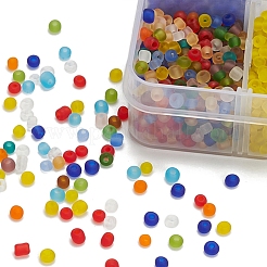 8 Farben Glas Saatperlen&nbsp;SEED-YW0001-61