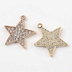 Legierung rhinestone-anhänger&nbsp;ALRI-Q065-31LG