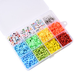 4 Farben Glasperlen und Polymertonperlen&nbsp;DIY-YW0002-43