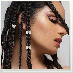 50 Stück 2 Farben Eisen Dreadlocks Perlen Haarschmuck&nbsp;OHAR-SC0001-19
