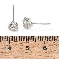 Nuggets Messing Ohrstecker&nbsp;EJEW-F403-01P