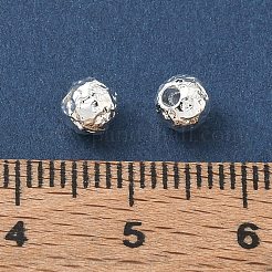 Gehämmerte runde Distanzperlen aus Edelstahl 304&nbsp;SA-CBA37BC-01A-S