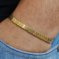 Braccialetti elastici in perline di ematite sintetica non magnetica per uomo&nbsp;RT8592