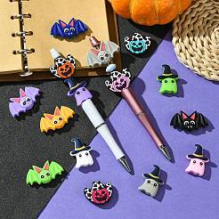 15 Stück Silikon-Brennperlen in 15 Stilen mit Halloween-Motiv&nbsp;SIL-CJ0002-05