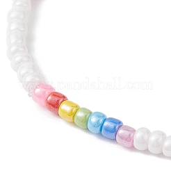 Bracelets extensibles en perles de verre&nbsp;BJEW-JB09975-02