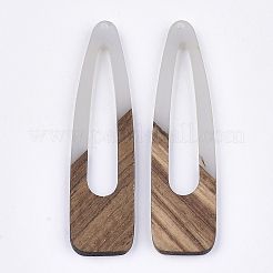 Grands pendentifs en résine et bois de noyer&nbsp;RESI-S358-99F