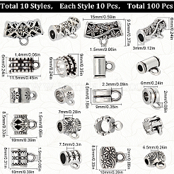 100 stücke 10 stil tibetischen stil legierung rohrKlaue&nbsp;FIND-SC0008-40