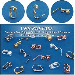32 paio di orecchini a clip in acciaio inossidabile chirurgico 304&nbsp;FIND-UN0001-33