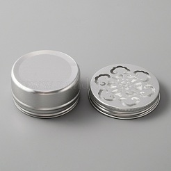 Flache runde Kerzendosen aus Aluminium&nbsp;AJEW-WH0312-59D