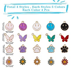 80pcs 20 pendentifs en émail en alliage de style&nbsp;FIND-SZ0002-31