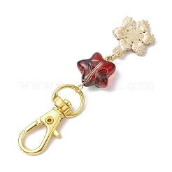 Thème de Noël alliage émail avec décoration pendentif en strass&nbsp;KEYC-JKC00977-01