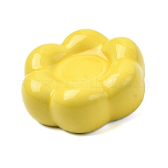 Décorations de présentation en porcelaine à motif floral&nbsp;DJEW-G049-01F