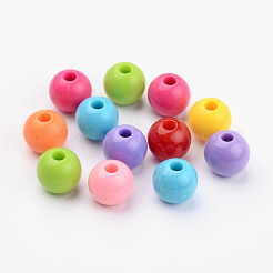 Couleurs acryliques perles de bijoux mixtes&nbsp;PAB702Y