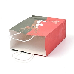 Sacs en papier kraft à thème de noël&nbsp;ABAG-H104-D06