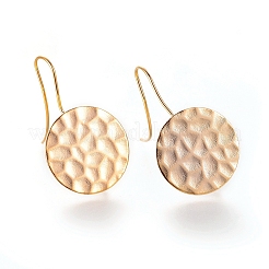 Ganci per orecchini in ottone martellato&nbsp;X-KK-S345-209