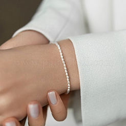 S925 Silber Süßwasserperlen Schmuckset Armband Halskette böhmisch elegant Alltagskleidung&nbsp;VY4924-3