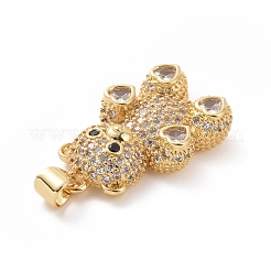 Colgantes de Latón Cubic Zirconia&nbsp;ZIRC-K089-14G-01
