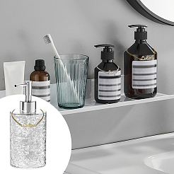 Set di 4 braccialetti con maglie a forma di sapone e lozione con 4 parole&nbsp;BJEW-OC0001-04