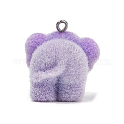 Pendentifs en résine floquée&nbsp;RESI-P044-02A-P