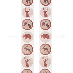500 pegatinas redondas con tema navideño.&nbsp;AJEW-S090-04E