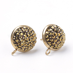 Fornituras de aretes de rhinestone de arcilla polimérica&nbsp;EJEW-S198-02