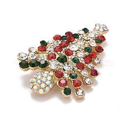 Bunte weihnachtsbaum strass brosche&nbsp;JEWB-A004-10G