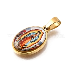 Tema religioso 304 acciaio inossidabile pavé epossidico pendenti&nbsp;STAS-K256-29G-04