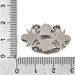 Messing Kristall Strass Blume Multi-Stränge Verbinder&nbsp;KK-P306-17P