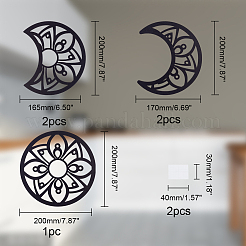 Ornamenti da parete in legno cavo&nbsp;AJEW-WH0323-36B-03