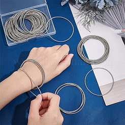 60 minimalistisches Set aus elastischen Stahl-Federkettenarmbändern&nbsp;TWIR-UN0001-12P