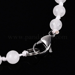Collares colgantes de flores de cristal de cuarzo natural&nbsp;NJEW-N064-08B