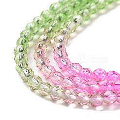 Brins de perles de verre de couleur dégradé transparent&nbsp;GLAA-G101-2mm-09