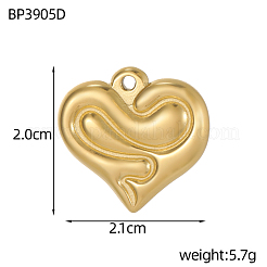 Anhänger aus Edelstahl 304&nbsp;STAS-OY008-27G