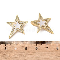 Messing micro pave klare zirkonia anhänger&nbsp;KK-B083-26A-G
