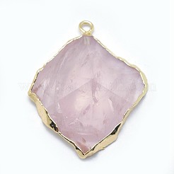 Madagascar naturel rose pendentifs en quartz&nbsp;G-P383-05G