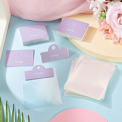 100 Stück faltbare Display-Kopfkarten aus Papier mit Blumendruck&nbsp;CDIS-TA0001-46B