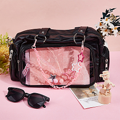 Acryl Stern Charme Eisen Kette Tasche dekorative Ketten&nbsp;HJEW-OC00302