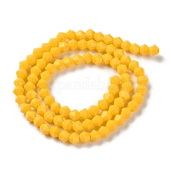 Hebras opacas de perlas de vidrio de imitación de jade de color sólido&nbsp;GLAA-F029-P4mm-04