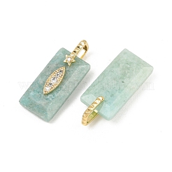 Pendentifs à facettes en amazonite naturelle&nbsp;GG-CBA4154-06G-02
