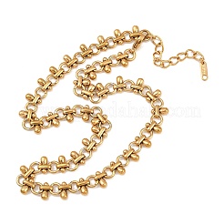 Collane a catena a goccia in acciaio inossidabile 304 per donna&nbsp;SA-CBA9061-02G
