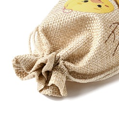 12 stücke 12 stile osterei küken kaninchen gedruckt rechteck sackleinen tuch verpackung beutel&nbsp;ABAG-U006-01