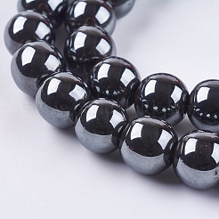 Chapelets de perles en hématite synthétique sans magnétiques&nbsp;G-H1624-10mm-3