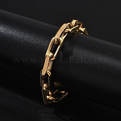 Placcatura ionica (ip) 304 catene in acciaio inossidabile bracciali per uomo&nbsp;BJEW-U017-01G
