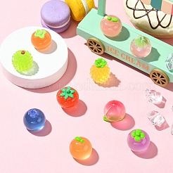 10 Stück 10 Stile Obst transparente Harz Cabochons&nbsp;RESI-CJ0004-83