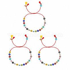 Ensembles de bracelets tressés en perles de verre filé à la main avec œil protecteur&nbsp;BT5726