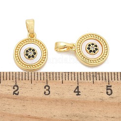 Pendentifs en laiton avec micro pavé de zircone cubique&nbsp;KK-M303-01G-01