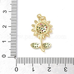 Pendentifs en laiton avec zircone cubique&nbsp;KK-L253-25G-03