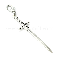 Colgante grande de aleación con forma de espada&nbsp;HJEW-JM02179