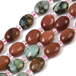 Colliers de perles en turquoise africaine naturelle (jaspe)&nbsp;G-Z135-A08