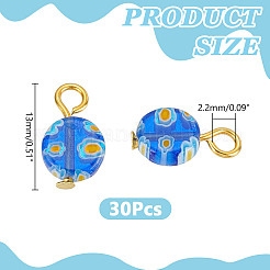 30 Stück Millefiori-Glasanhänger&nbsp;PALLOY-AR00046